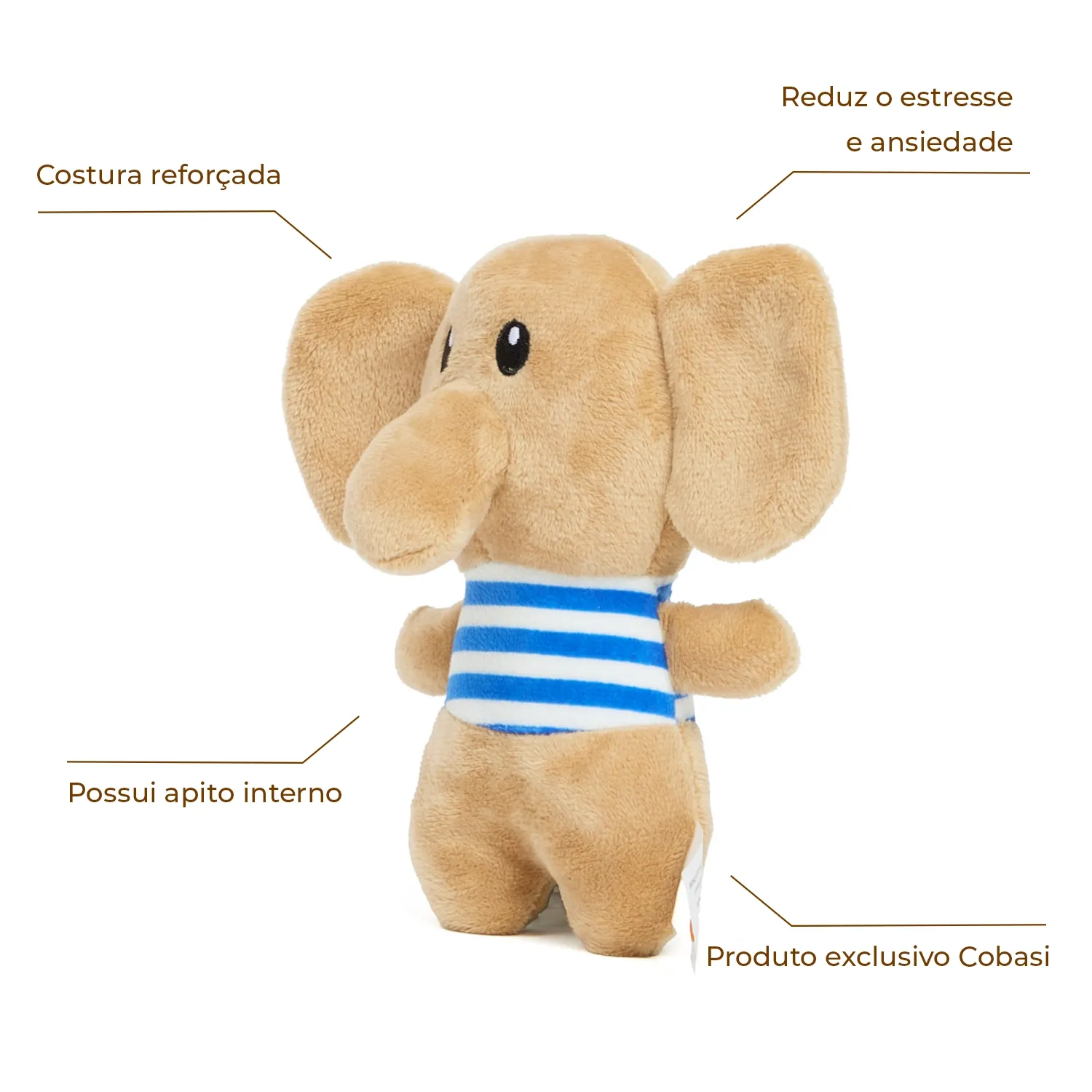 Brinquedo Pelúcia Elefante Navy Flicks